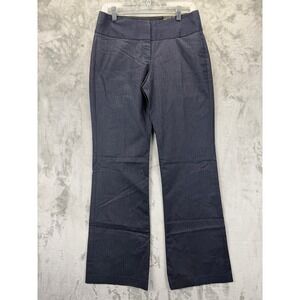 NWT Express Editor Flare Pants Womens 2R Navy Blue Low Rise Wide Waistband New